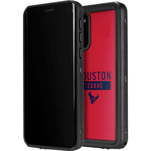 NFL Houston Texans Red Performance Series Galaxy S20 Waterproof Case