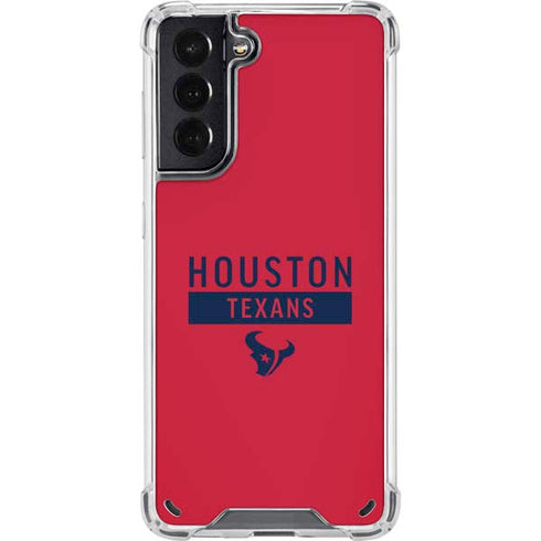 NFL Houston Texans Red Performance Series Galaxy S21 5G Clear Case