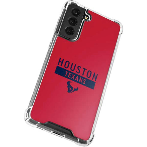 NFL Houston Texans Red Performance Series Galaxy S21 FE Clear Case