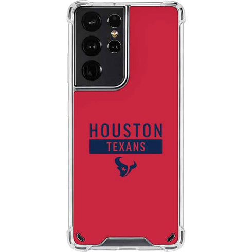 NFL Houston Texans Red Performance Series Galaxy S21 Ultra 5G Clear Case