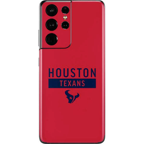 NFL Houston Texans Red Performance Series Galaxy S21 Ultra 5G Skin
