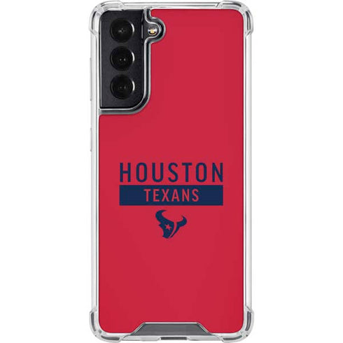 NFL Houston Texans Red Performance Series Galaxy S22 Clear Case