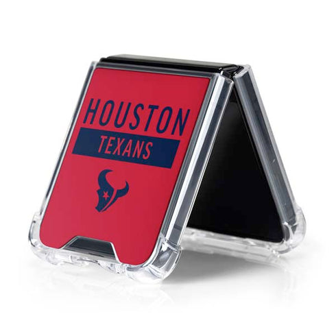 NFL Houston Texans Red Performance Series Galaxy Z Flip5 5G Clear Case