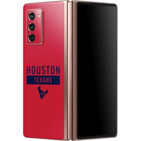 NFL Houston Texans Red Performance Series Galaxy Z Fold2 5G Skin