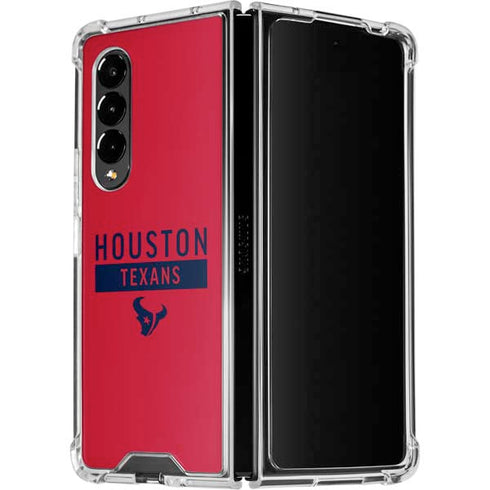 NFL Houston Texans Red Performance Series Galaxy Z Fold4 5G Clear Case