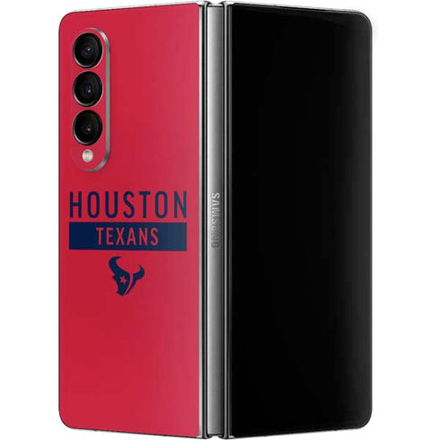 NFL Houston Texans Red Performance Series Galaxy Z Fold4 5G Skin