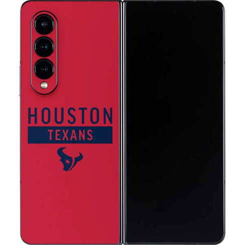 NFL Houston Texans Red Performance Series Galaxy Z Fold4 5G Skin