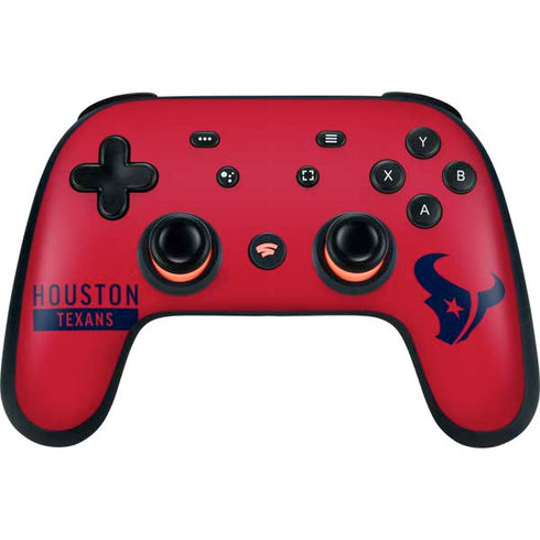 NFL Houston Texans Red Performance Series Google Stadia Controller Skin