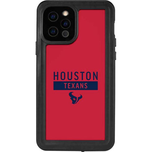 NFL Houston Texans Red Performance Series iPhone 12 Pro Waterproof Case