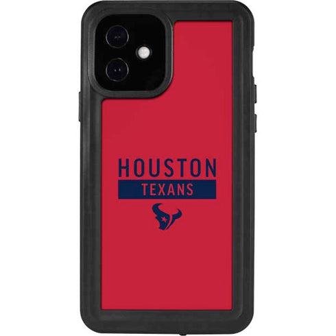 NFL Houston Texans Red Performance Series iPhone 12 Waterproof Case