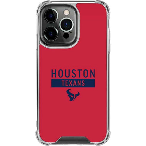 NFL Houston Texans Red Performance Series iPhone 14 Pro Clear Case