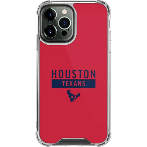 NFL Houston Texans Red Performance Series iPhone 14 Pro Max Clear Case