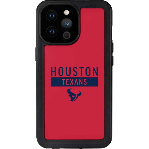 NFL Houston Texans Red Performance Series iPhone 14 Pro Max Waterproof Case