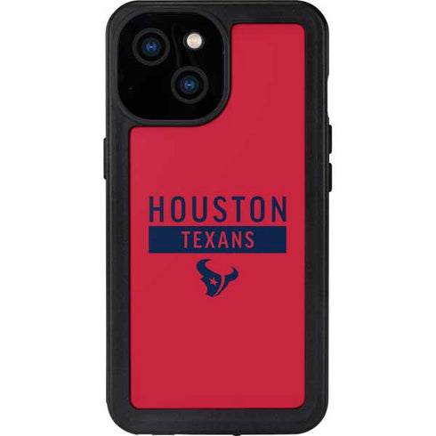 NFL Houston Texans Red Performance Series iPhone 15 Waterproof Case