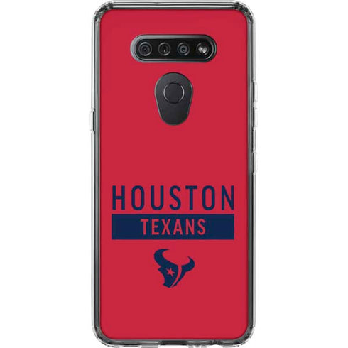 NFL Houston Texans Red Performance Series LG K51/Q51 Clear Case