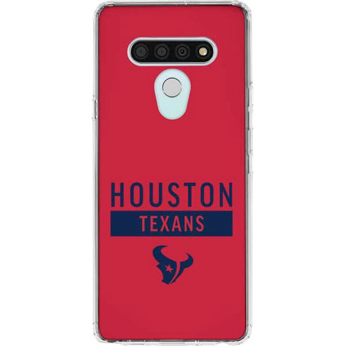 NFL Houston Texans Red Performance Series LG Stylo 6 Clear Case