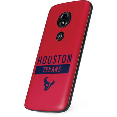 NFL Houston Texans Red Performance Series Moto E5 Play Skin