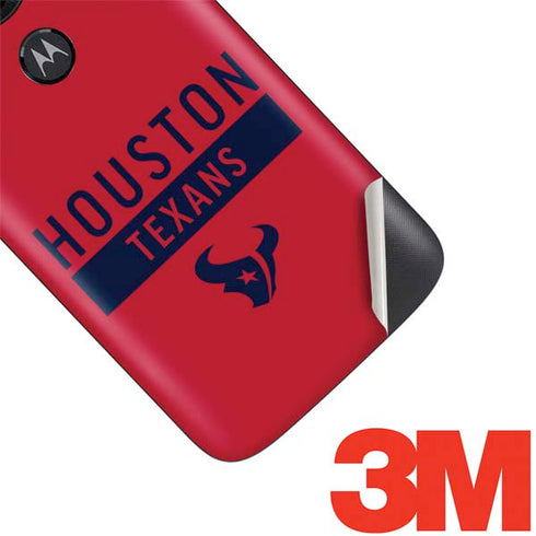 NFL Houston Texans Red Performance Series Moto E5 Play Skin