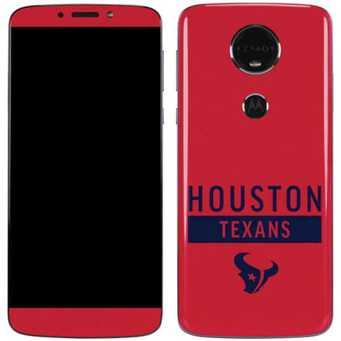 NFL Houston Texans Red Performance Series Moto E5 Plus Skin
