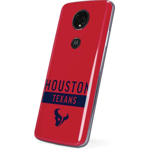 NFL Houston Texans Red Performance Series Moto E5 Plus Skin