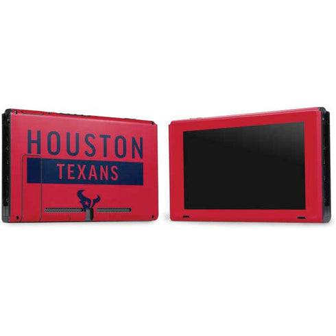 NFL Houston Texans Red Performance Series Nintendo Switch Bundle Skin