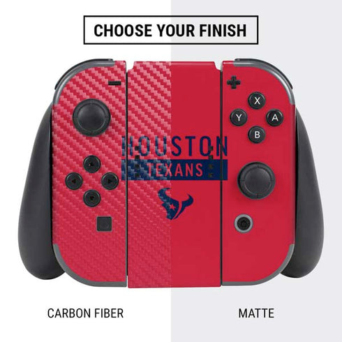 NFL Houston Texans Red Performance Series Nintendo Switch Bundle Skin