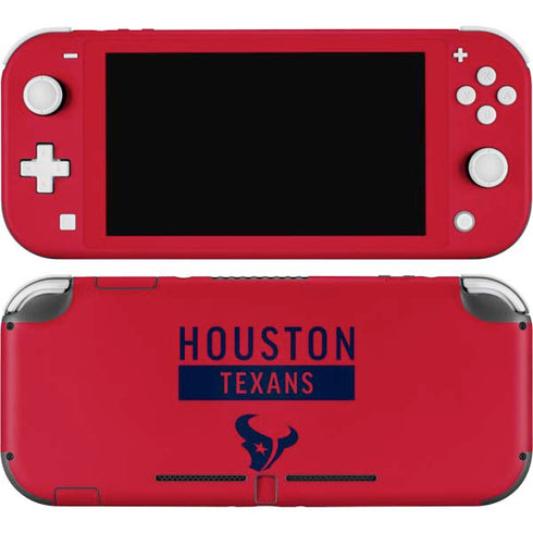 NFL Houston Texans Red Performance Series Nintendo Switch Lite Skin