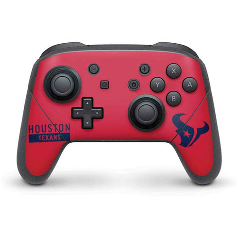 NFL Houston Texans Red Performance Series Nintendo Switch Pro Controller Skin