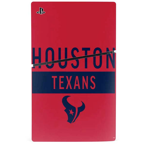 NFL Houston Texans Red Performance Series PS5 Slim Disk Bundle Skin