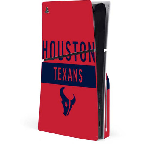 NFL Houston Texans Red Performance Series PS5 Slim Disk Console Skin