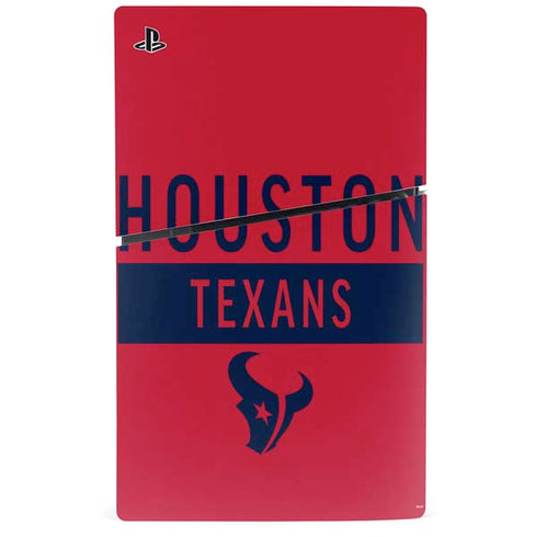 NFL Houston Texans Red Performance Series PS5 Slim Disk Console Skin
