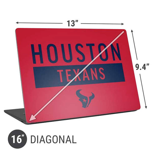 NFL Houston Texans Red Performance Series Universal Laptop 16in (13 x 9.4in) Skin