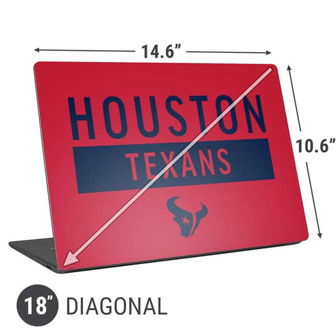 NFL Houston Texans Red Performance Series Universal Laptop 18in (14.6 x 10.6in) Skin