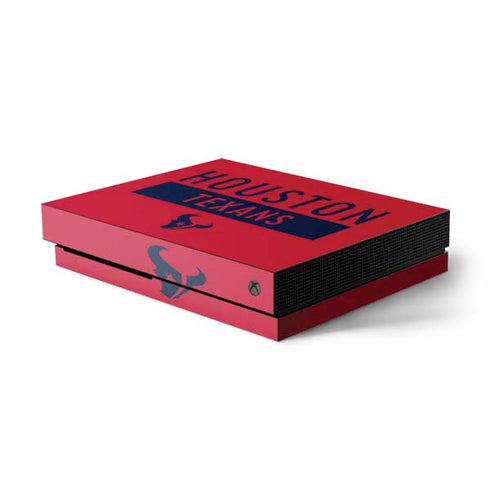 NFL Houston Texans Red Performance Series Xbox One X Console Skin
