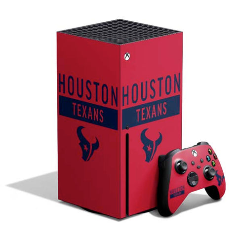 NFL Houston Texans Red Performance Series Xbox Series X Bundle Skin