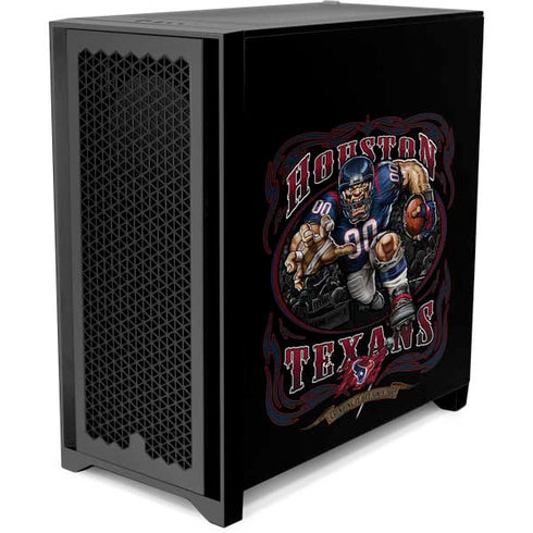 Liquid Blue NFL Houston Texans Running Back Corsair 4000D Tempered Glass Mid-Tower ATX Case Skin