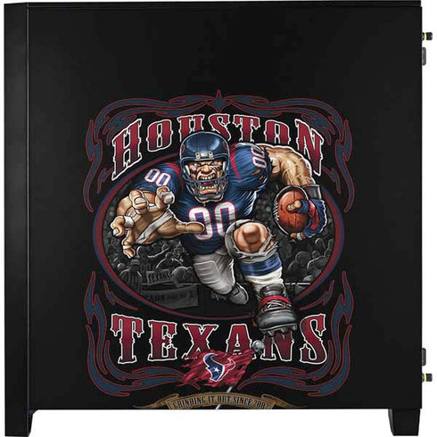 Liquid Blue NFL Houston Texans Running Back Corsair 4000D Tempered Glass Mid-Tower ATX Case Skin