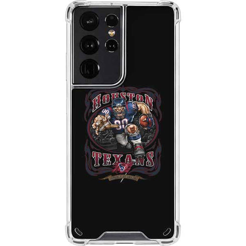 Liquid Blue NFL Houston Texans Running Back Galaxy S21 Ultra 5G Clear Case