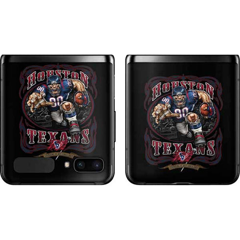 Liquid Blue NFL Houston Texans Running Back Galaxy Z Flip Skin