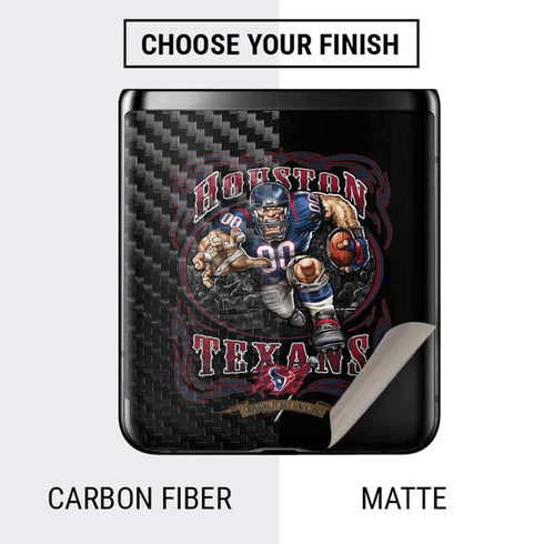 Liquid Blue NFL Houston Texans Running Back Galaxy Z Flip Skin