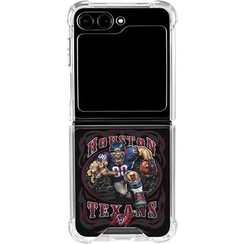 Liquid Blue NFL Houston Texans Running Back Galaxy Z Flip5 5G Clear Case