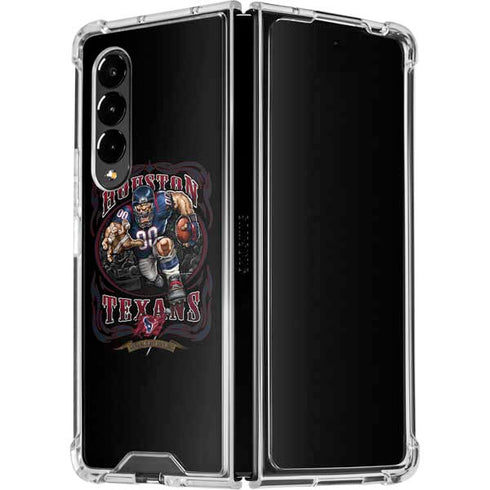 Liquid Blue NFL Houston Texans Running Back Galaxy Z Fold4 5G Clear Case