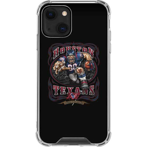 Liquid Blue NFL Houston Texans Running Back iPhone 14 Clear Case
