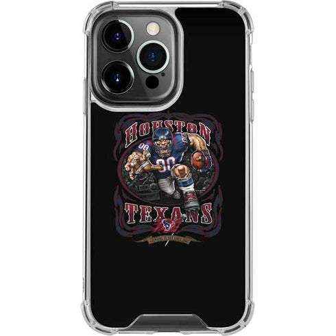 Liquid Blue NFL Houston Texans Running Back iPhone 15 Pro Clear Case