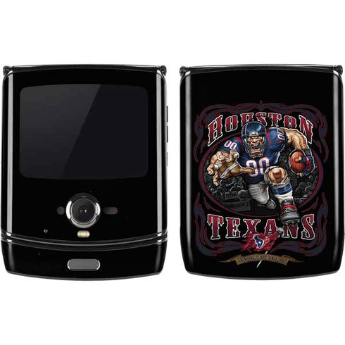 Liquid Blue NFL Houston Texans Running Back Motorola RAZR Skin