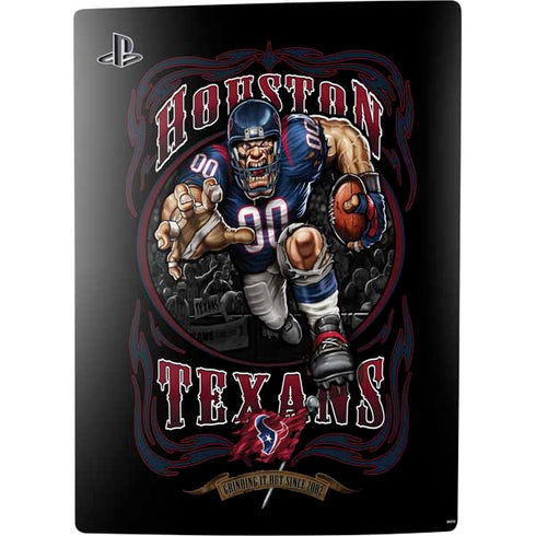 Liquid Blue NFL Houston Texans Running Back PS5 Digital Edition Console Skin