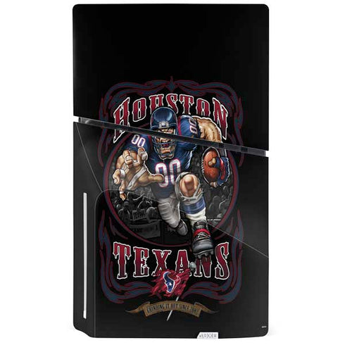Liquid Blue NFL Houston Texans Running Back PS5 Slim Disk Bundle Skin