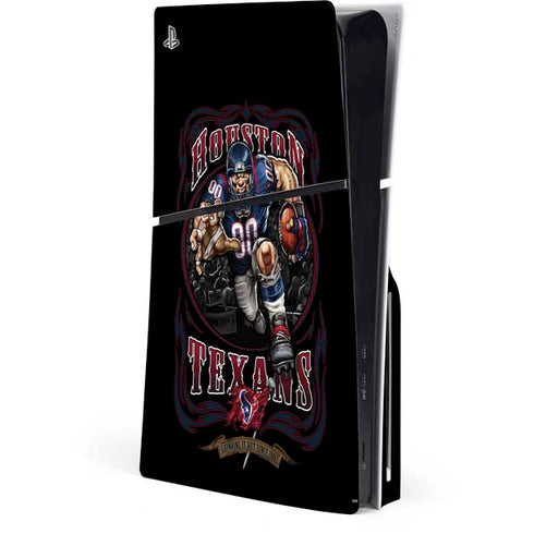 Liquid Blue NFL Houston Texans Running Back PS5 Slim Disk Console Skin