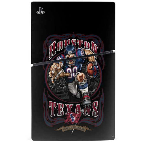 Liquid Blue NFL Houston Texans Running Back PS5 Slim Disk Console Skin