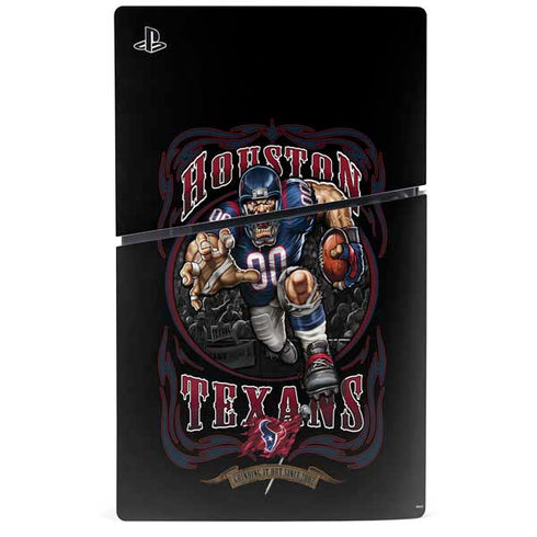 Liquid Blue NFL Houston Texans Running Back PS5 Slim Digital Edition Bundle Skin